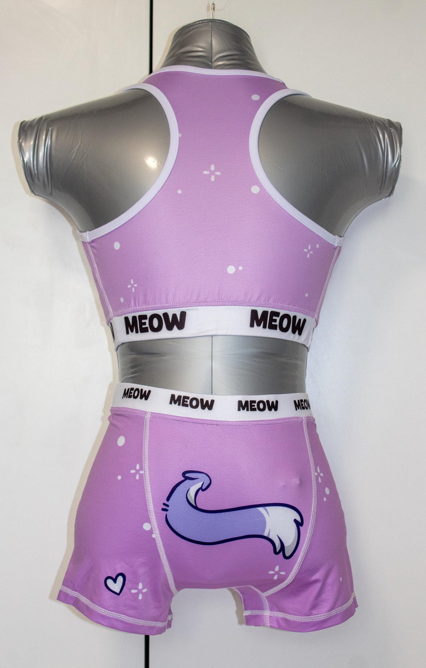 Silly Kitty Underwear Set | Sports Bra & Boxer Shorts | XS-3XL Sizes