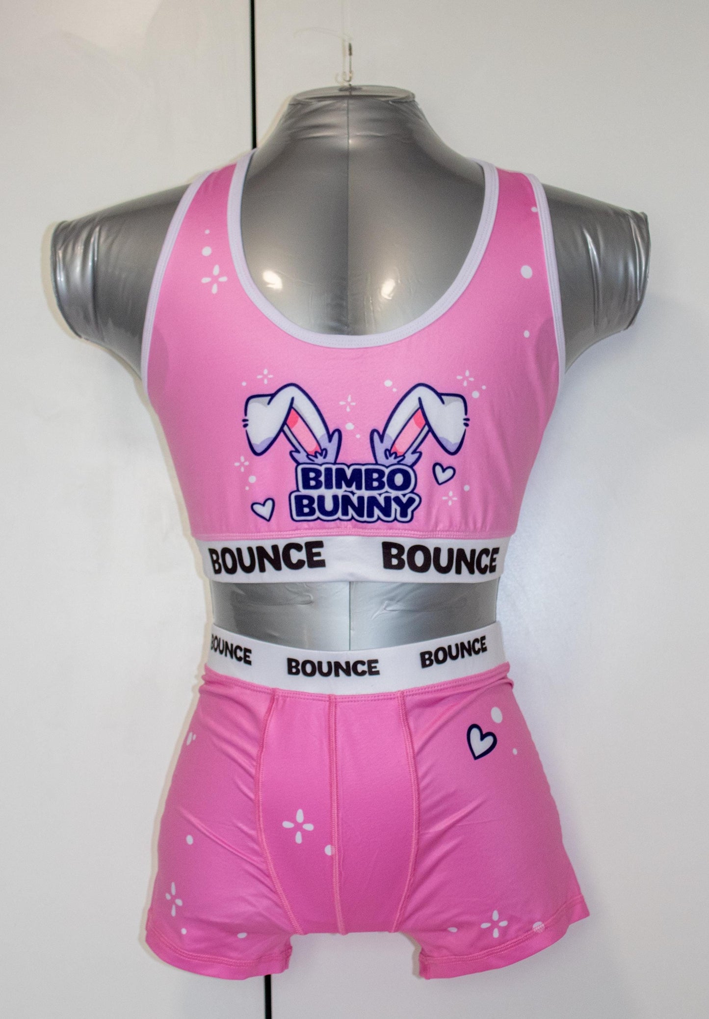 Bimbo Bunny Underwear Set | Sports Bra & Boxer Shorts | XS-3XL Sizes