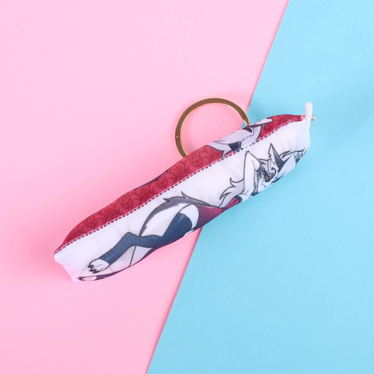 Helluva Boss Loona Dress / Laying Mini Dakimakura Keychain | 11x3cm Two Way Tricot Daki Keychain Body Pillow