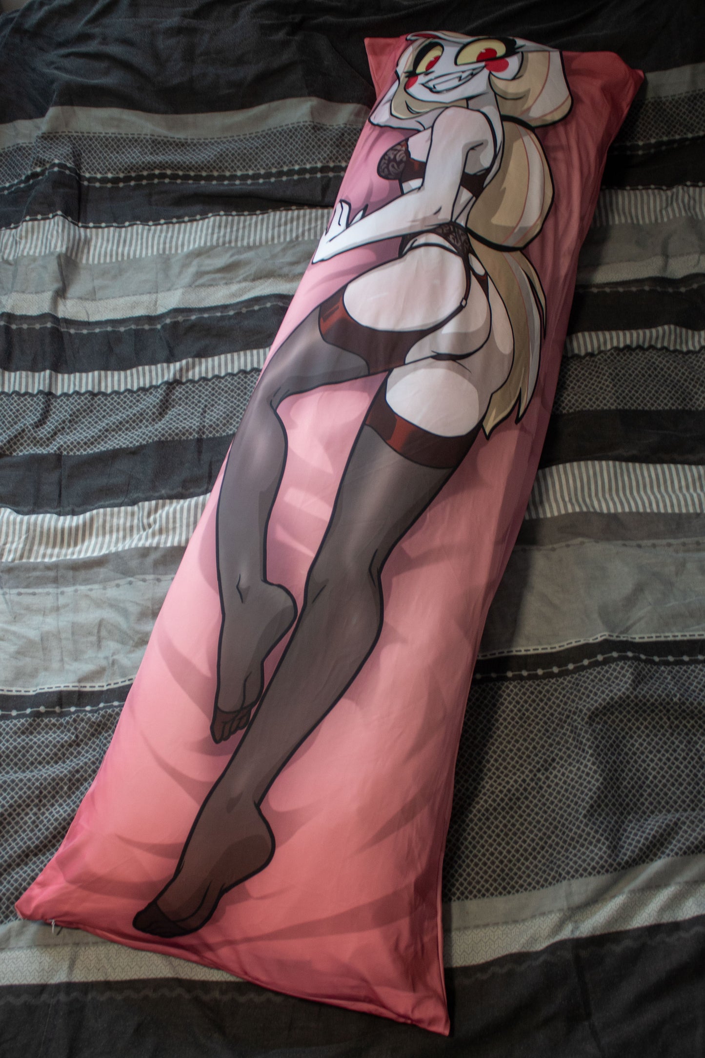 Hazbin Hotel Charlie Lingerie Dakimakura Pillowcase | 50x150cm Two Way Tricot Daki Body Pillow