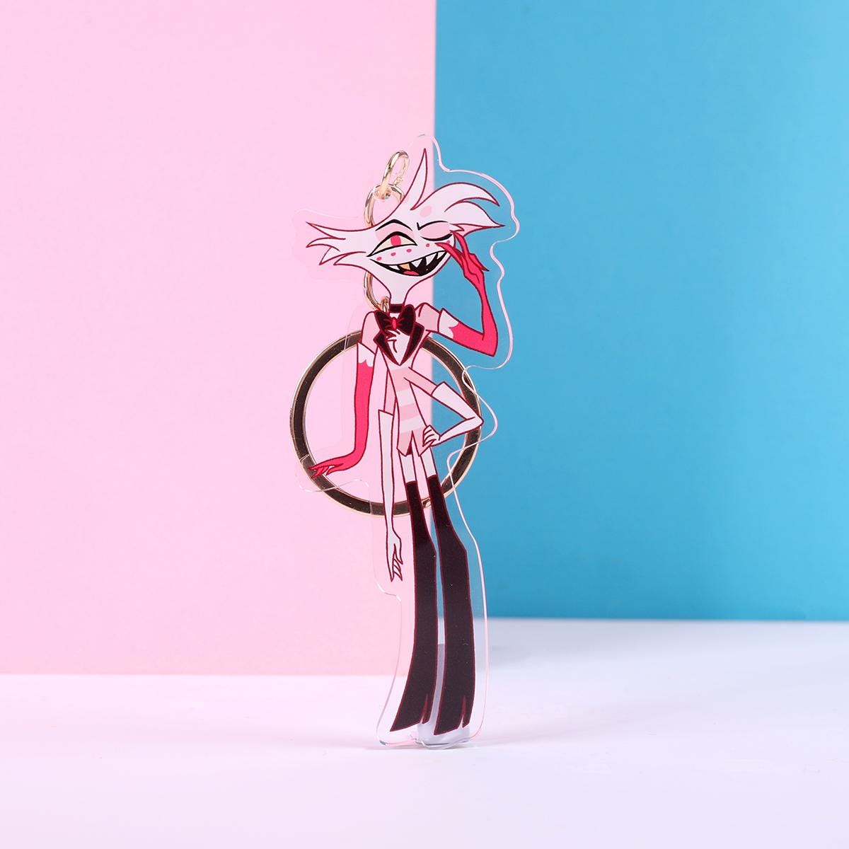 Hazbin Hotel Angel Dust Double Sided Keychain | 4 Inch Keychain