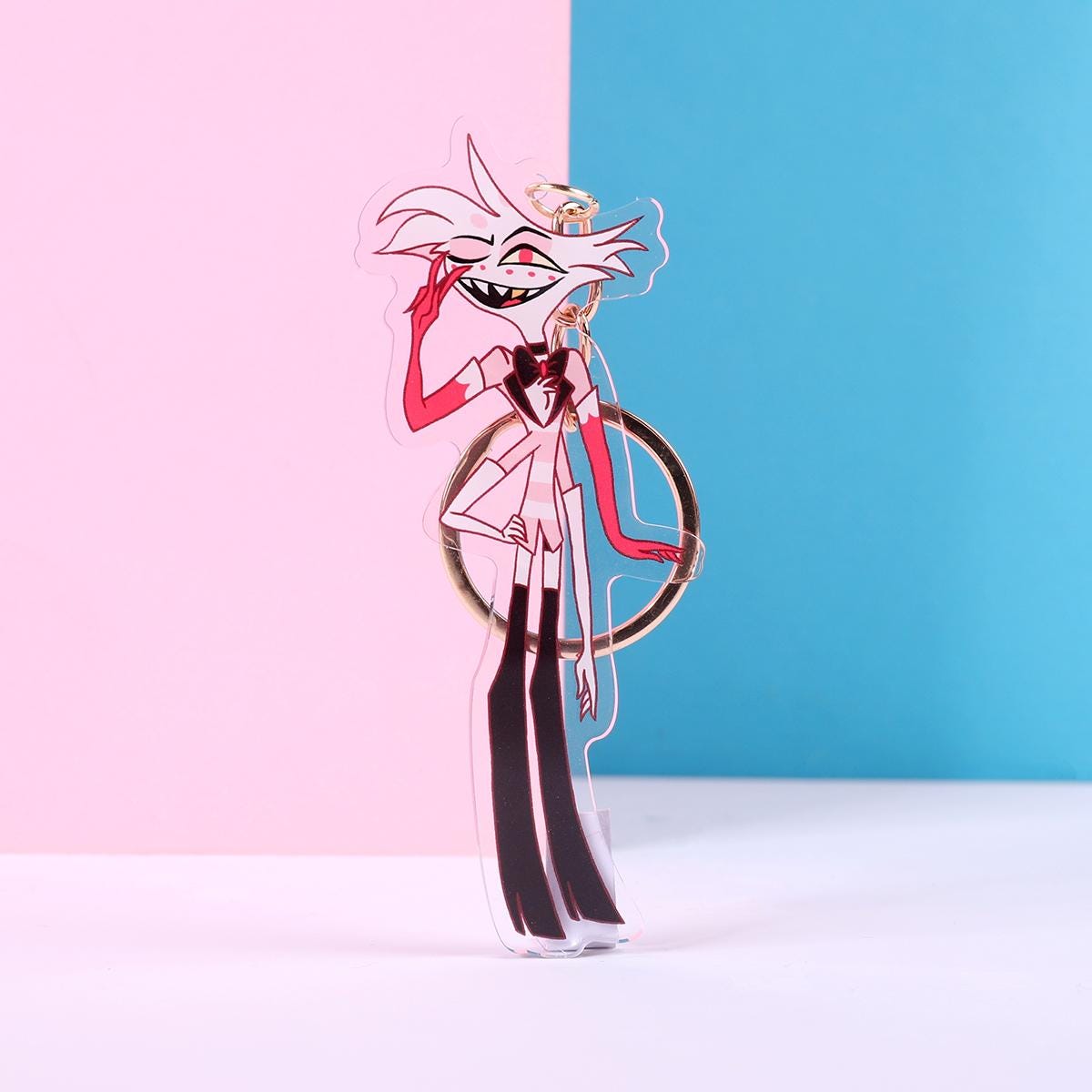 Hazbin Hotel Angel Dust Double Sided Keychain | 4 Inch Keychain