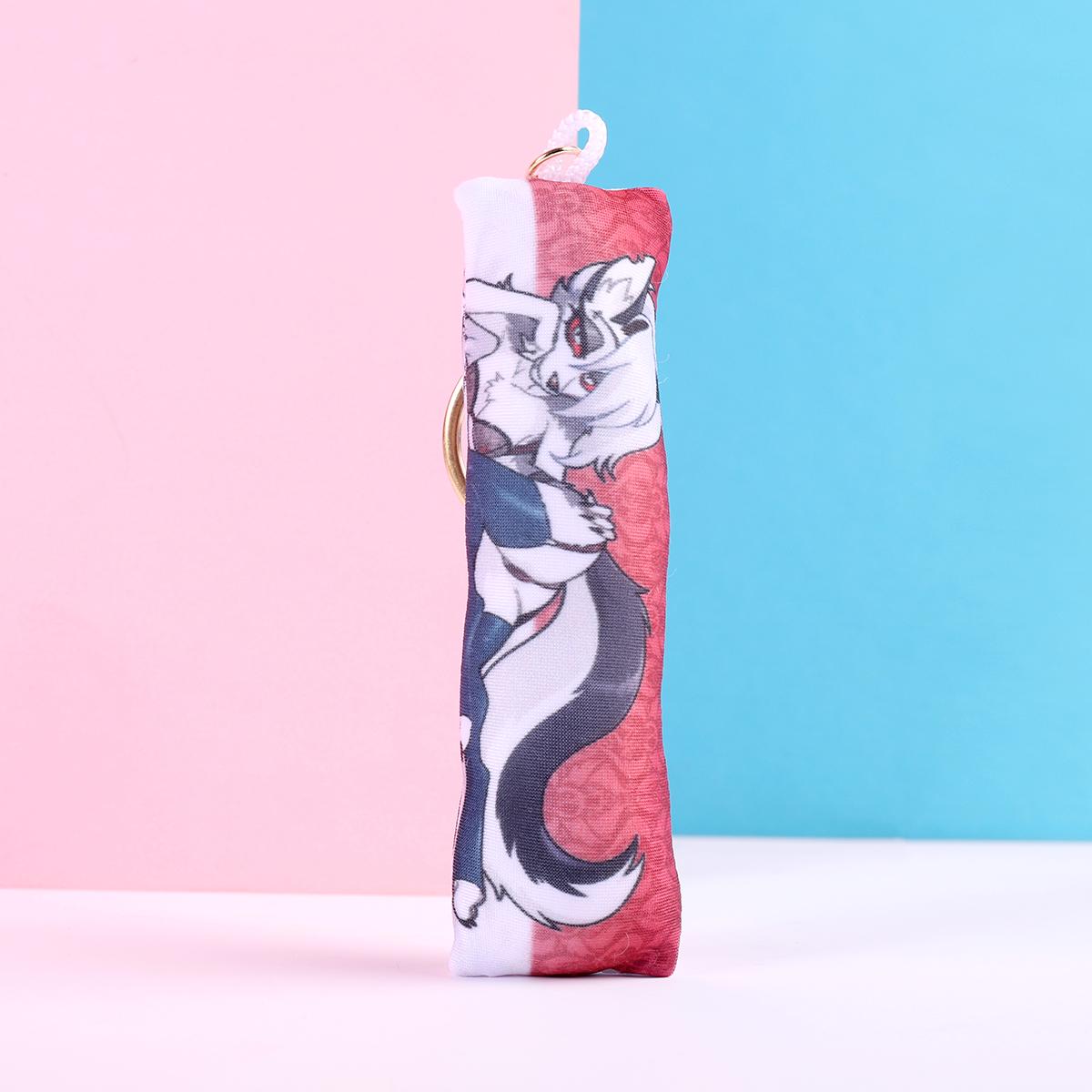 Helluva Boss Loona Dress / Laying Mini Dakimakura Keychain | 11x3cm Two Way Tricot Daki Keychain Body Pillow
