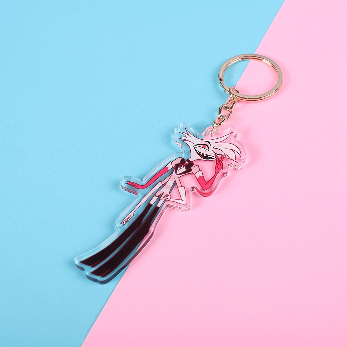 Hazbin Hotel Angel Dust Double Sided Keychain | 4 Inch Keychain