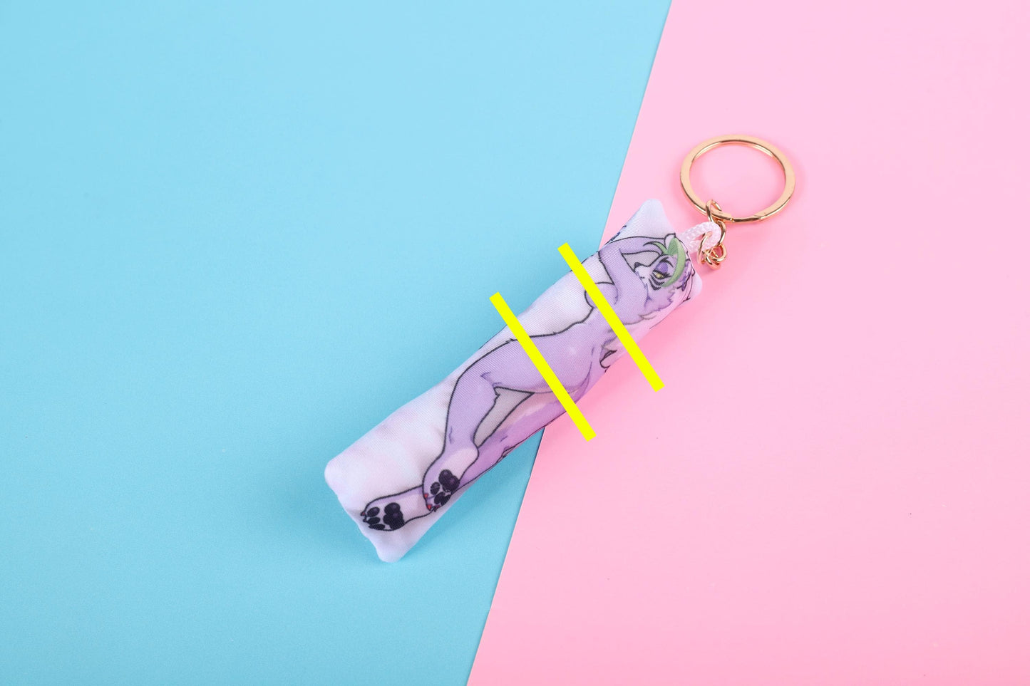 FNAF Roxanne Wolf Mature Mini Dakimakura Keychain | 11x3cm Two Way Tricot Daki Keychain