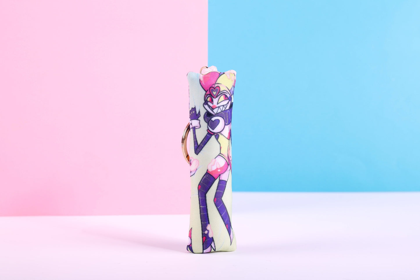 Helluva Boss Fizzarolli Mini Dakimakura Keychain | 11x3cm Two Way Tricot Daki Keychain Body Pillow