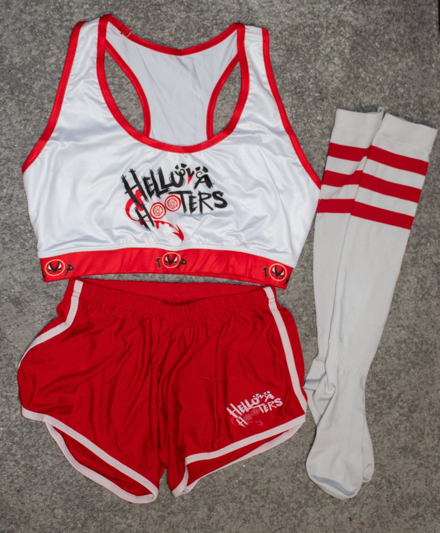 Helluva Hooters Cosplay | Sports Bra, Shorts & Socks | XS-3XL Sizes