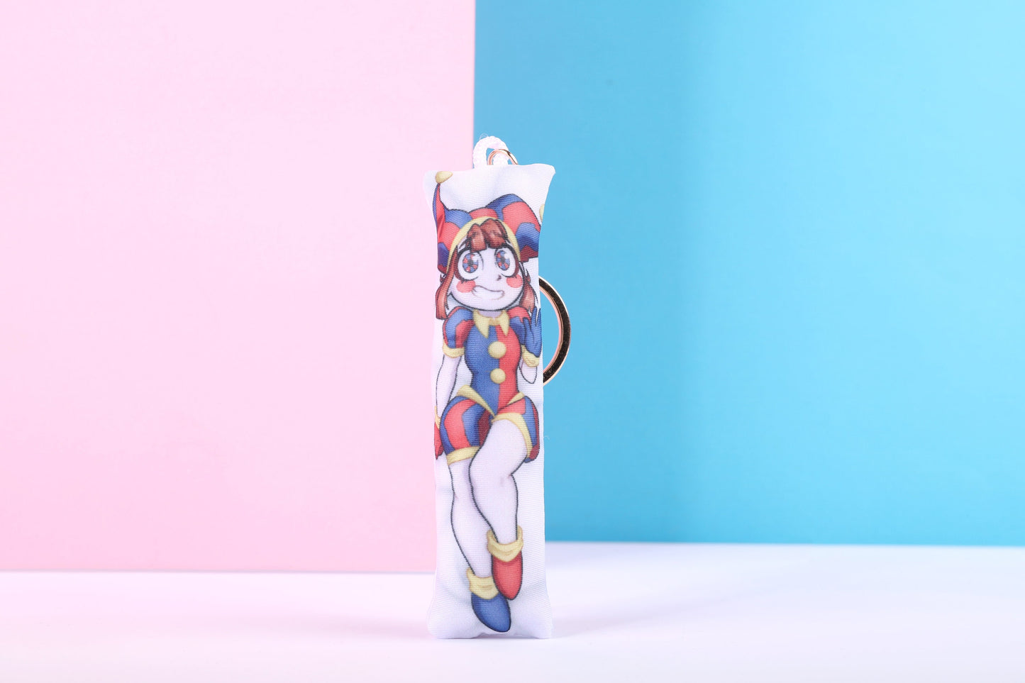 The Amazing Digital Circus Pomni Mini Dakimakura Keychain | 11x3cm Two Way Tricot Daki Keychain Body Pillow