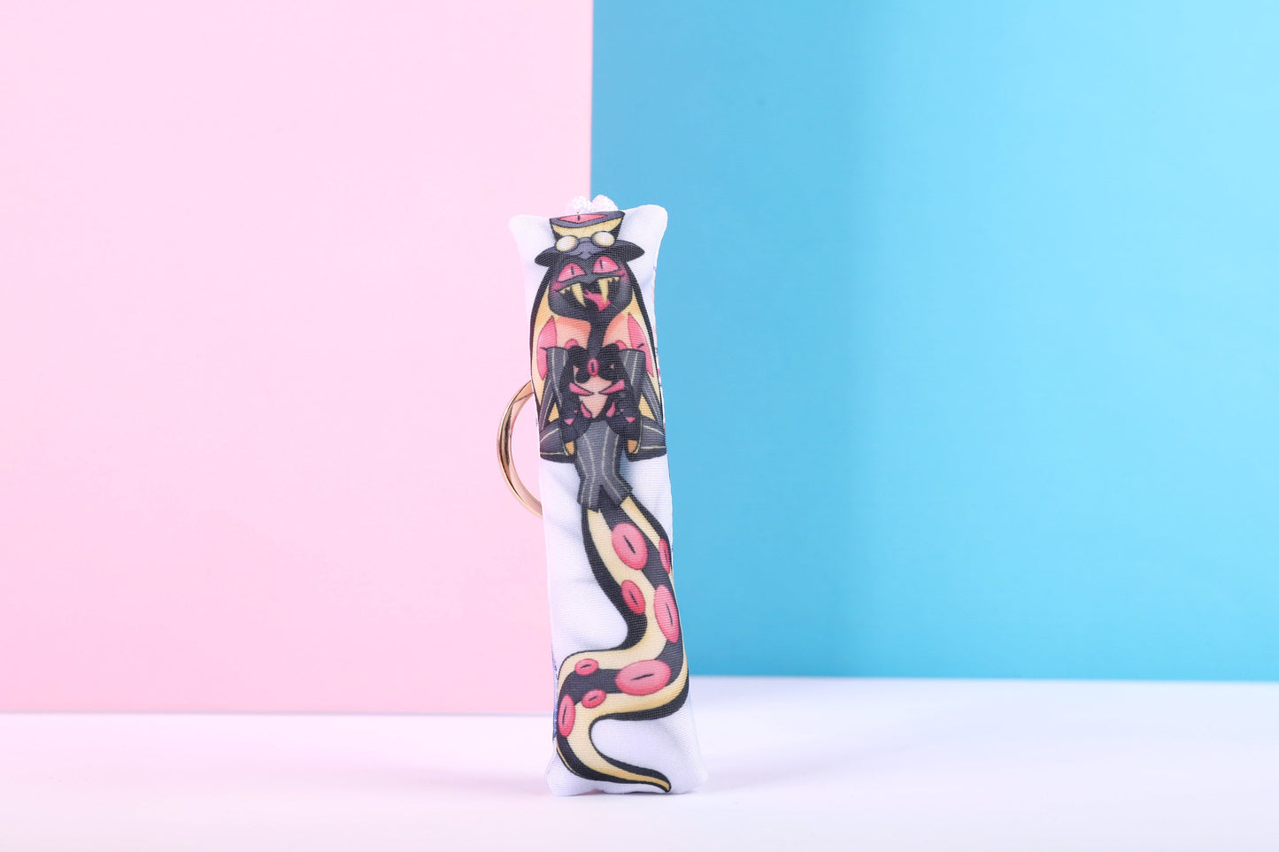 Hazbin Hotel Sir Pentious Mini Dakimakura Keychain | 11x3cm Two Way Tricot Daki Keychain Body Pillow