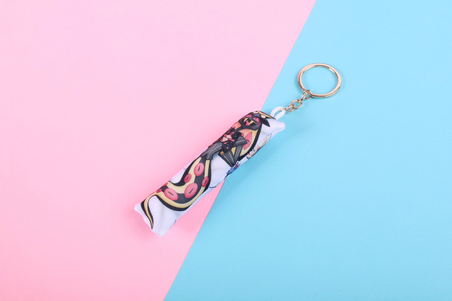 Hazbin Hotel Sir Pentious Mini Dakimakura Keychain | 11x3cm Two Way Tricot Daki Keychain Body Pillow