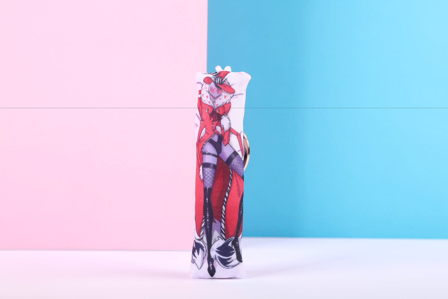 Hazbin Hotel Valentino Mini Dakimakura Keychain | 11x3cm Two Way Tricot Daki Keychain Body Pillow