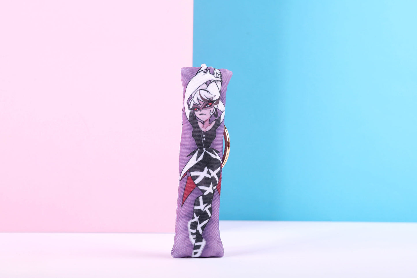 Hazbin Hotel Carmilla Carmine Mini Dakimakura Keychain | 11x3cm Two Way Tricot Daki Keychain Body Pillow