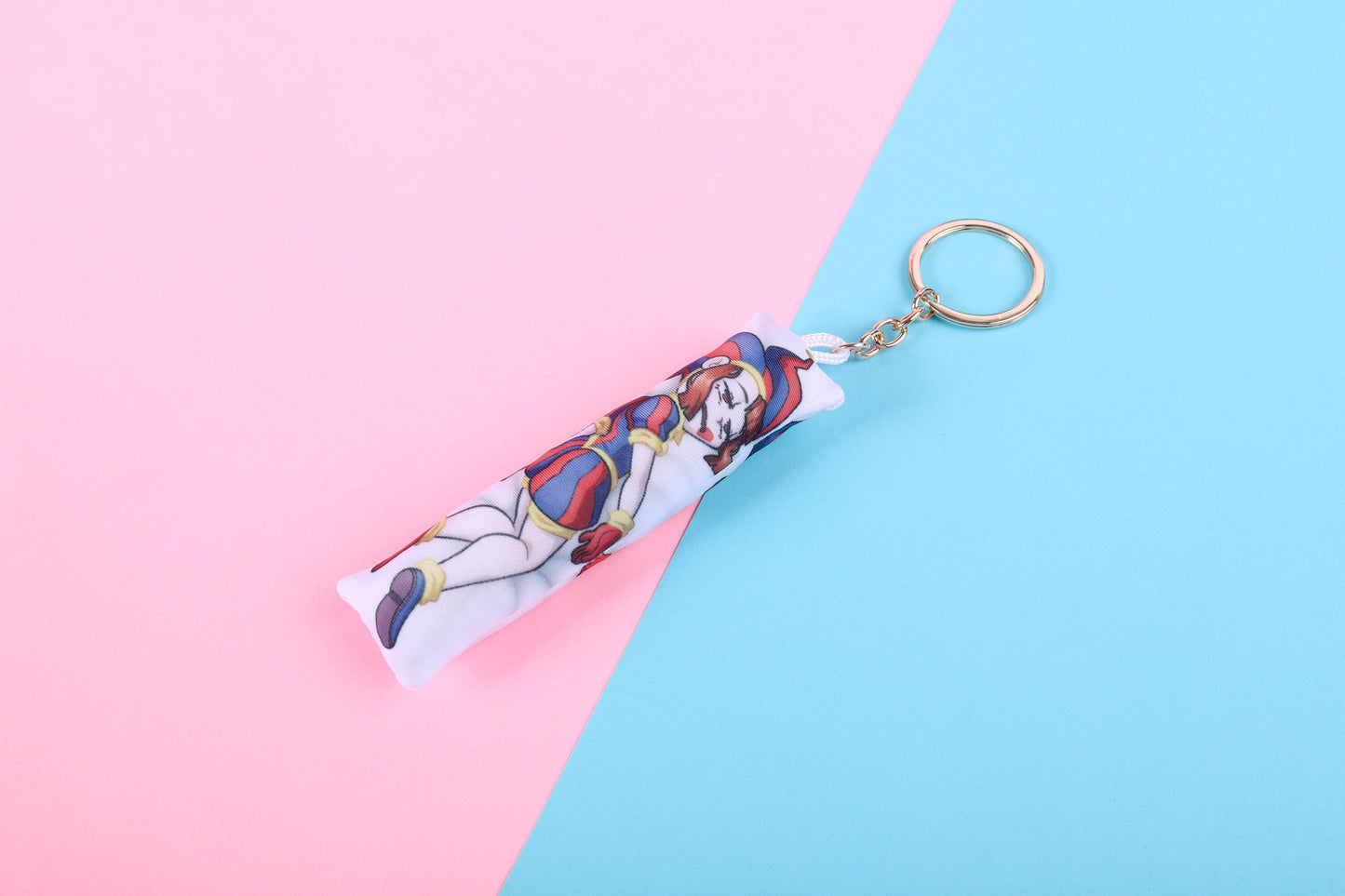 The Amazing Digital Circus Pomni Mini Dakimakura Keychain | 11x3cm Two Way Tricot Daki Keychain Body Pillow