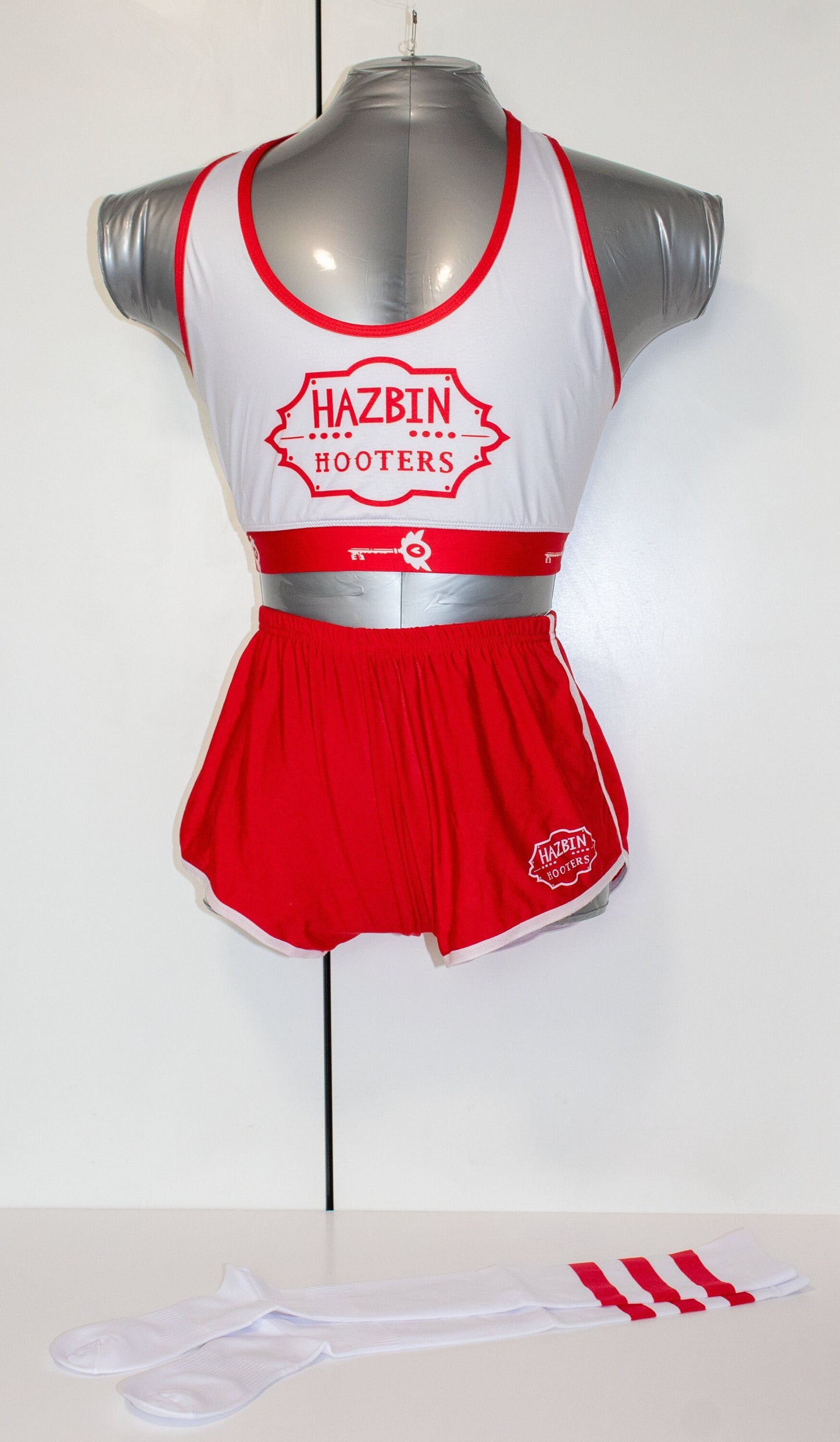 Hazbin Hooters Cosplay | Sports Bra, Shorts & Socks | XS-3XL Sizes