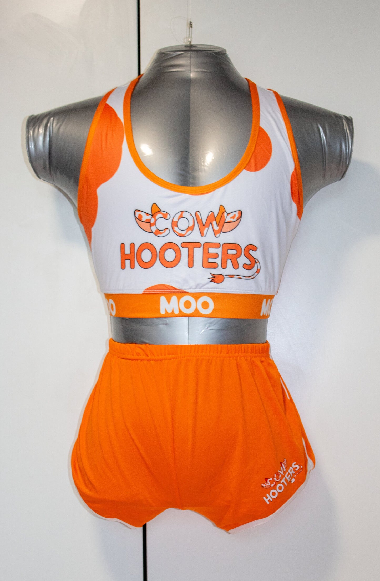 Cow Hooters Cosplay | Sports Bra, Shorts & Socks | XS-3XL Sizes
