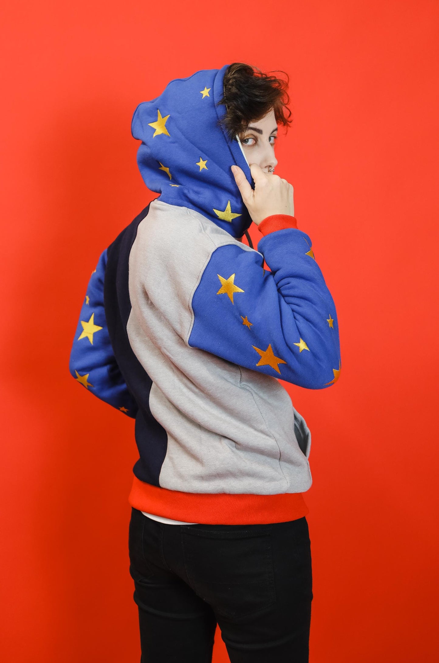 Five Nights at Freddy's Sun / Daycare Attendant & Moon Inspired Reversible Hoodie | Soft Zip Up Hoodie with Embroidery FNAF Security Breach