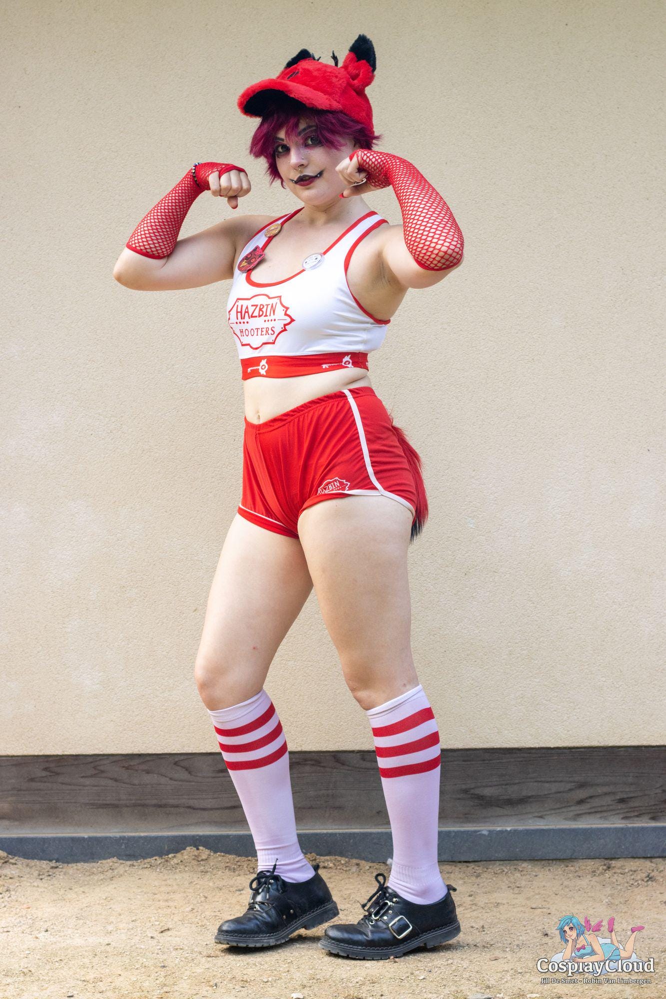 Hazbin Hooters Cosplay | Sports Bra, Shorts & Socks | XS-3XL Sizes