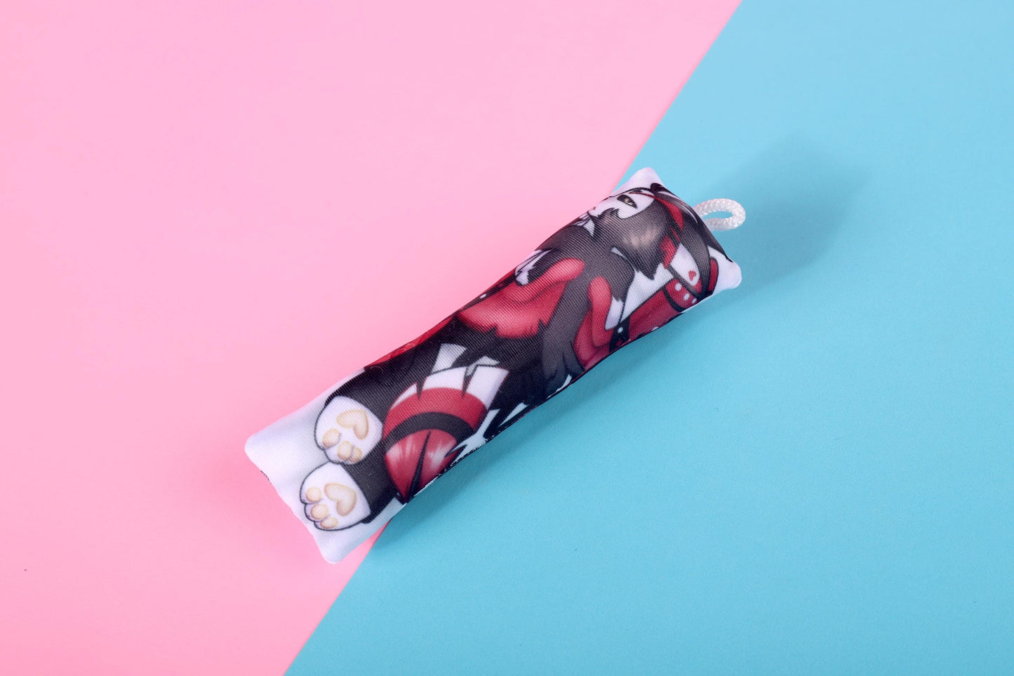 Hazbin Hotel Husk Mini Dakimakura Keychain | 11x3cm Two Way Tricot Daki Keychain Body Pillow