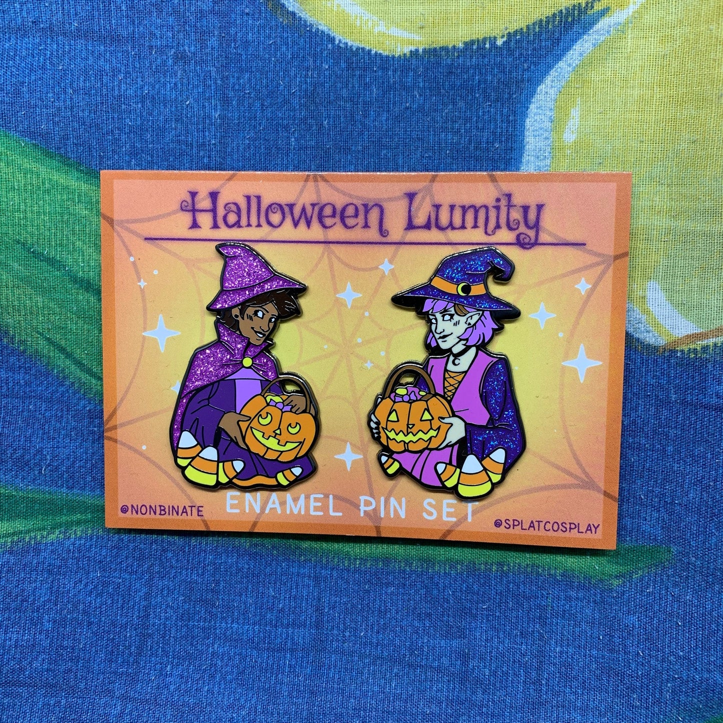 Owl House Amity + Luz Halloween 2 Enamel Pin Set | 2 Inch Hard Enamel Pin