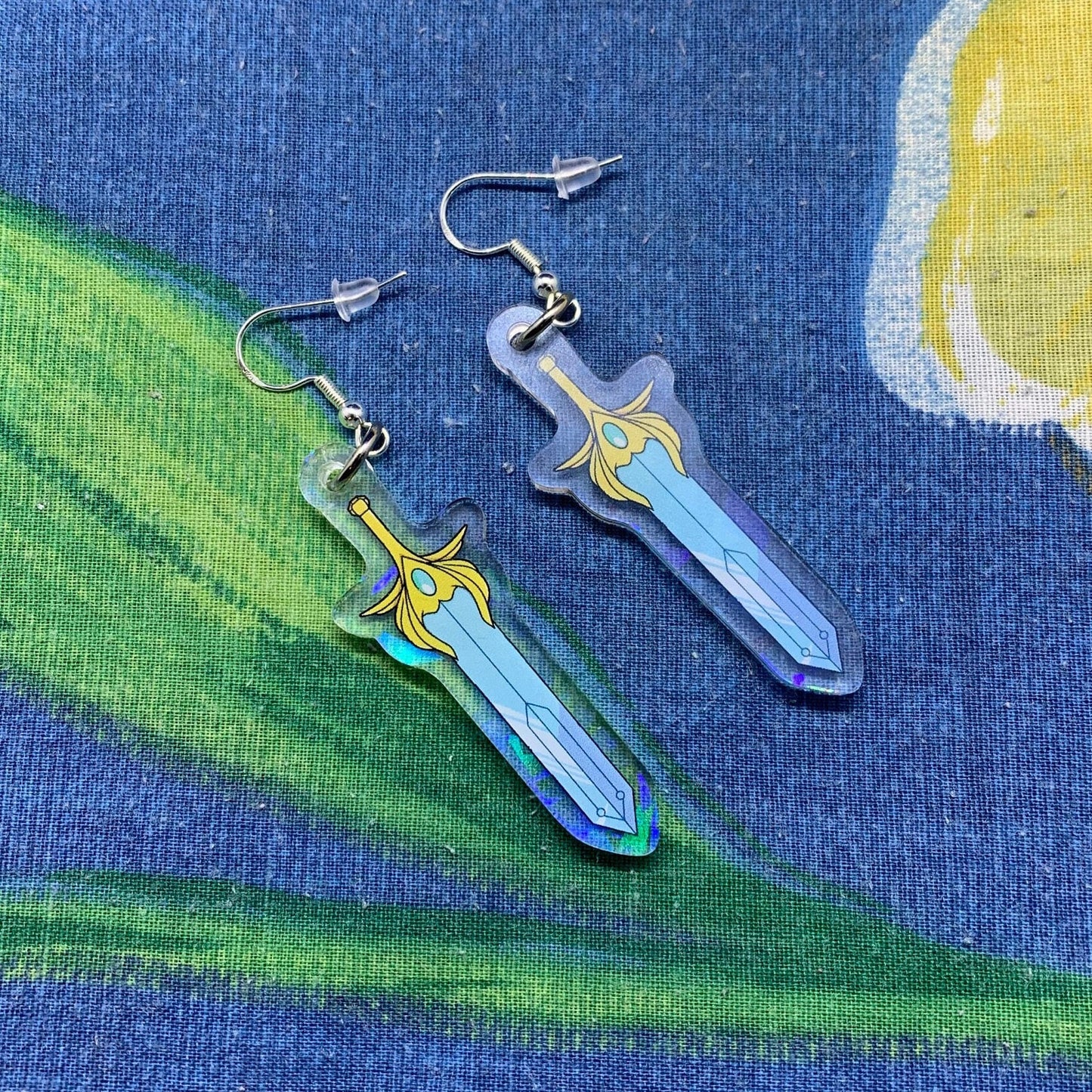 She-Ra Old Sword Holographic Double Sided Earrings | 2 Inch Earrings