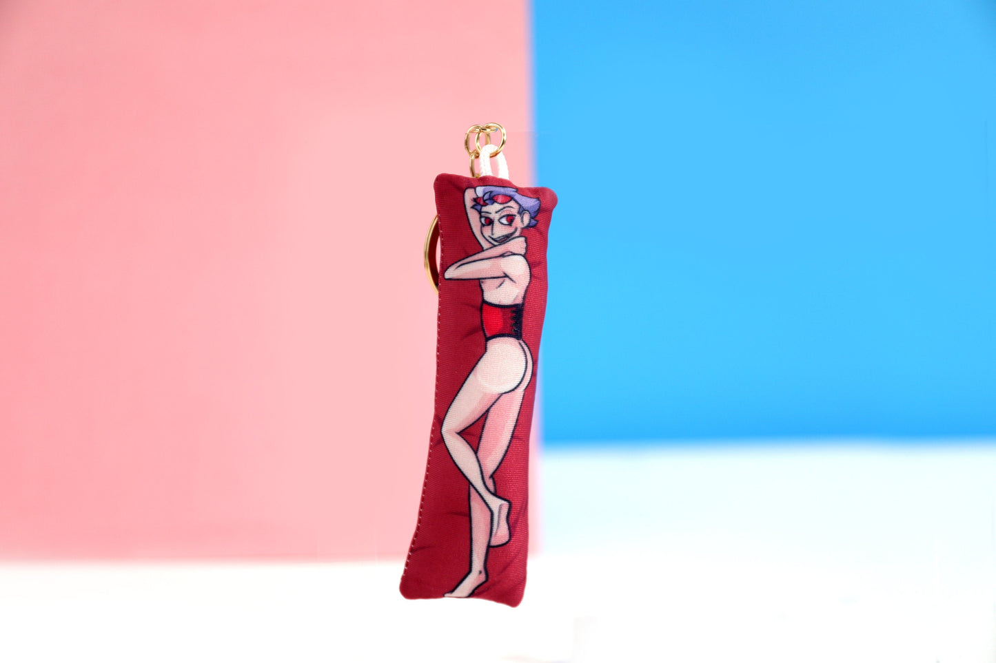 Helluva Boss Stolas humano Mini Dakimakura Llavero de <br> No encuentra el producto que te gusta? Llavero Daki Tricot bidireccional 11x3cm