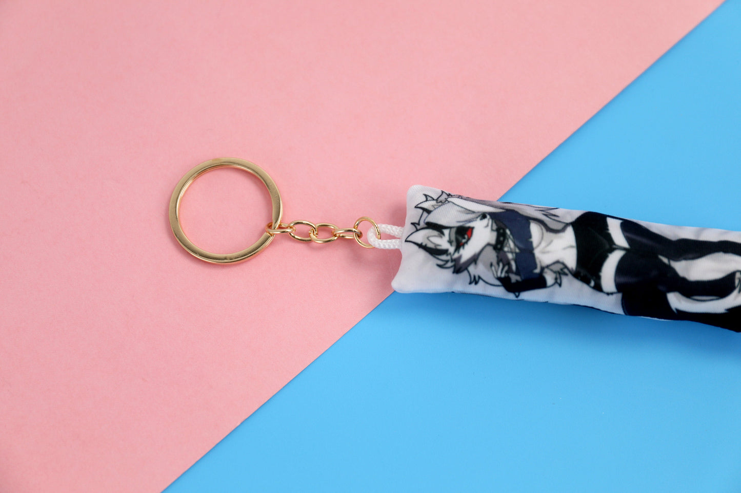 Helluva Boss Loona Mini Dakimakura Keychain | 11x3cm Two Way Tricot Daki Keyhain