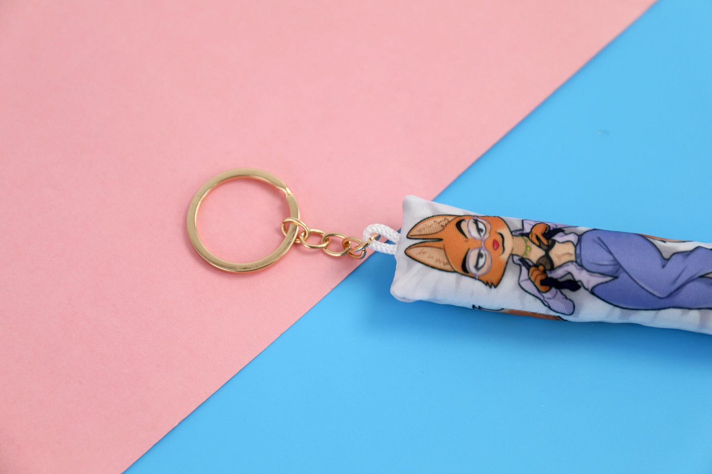 Bad Guys Diane Foxington Mini Dakimakura Keychain | 11x3cm Two Way Tricot Daki Keyhain