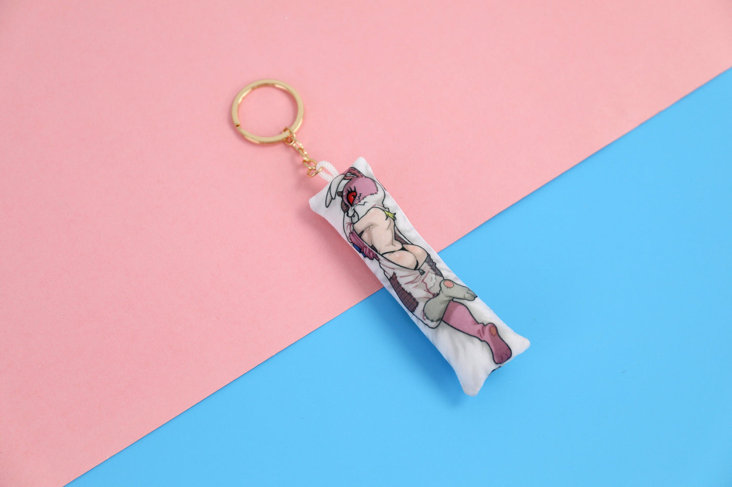 FNAF Vanny Mini Dakimakura Keychain | 11x3cm Two Way Tricot Daki Keyhain