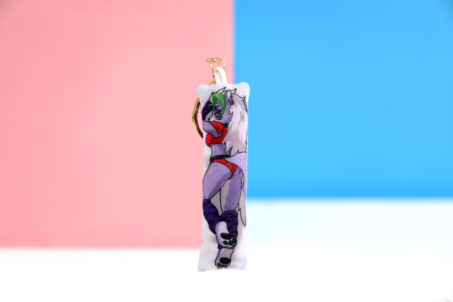 FNAF Roxanne Wolf Mini Dakimakura Keychain | 11x3cm Two Way Tricot Daki Keyhain