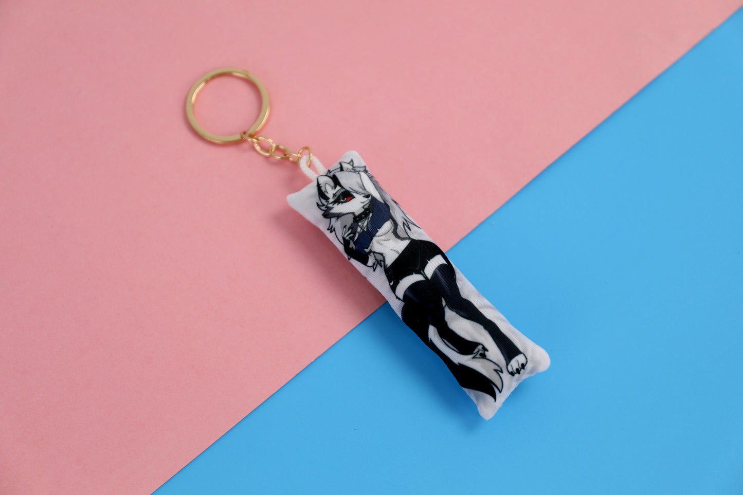 Helluva Boss Loona Mini Dakimakura Keychain | 11x3cm Two Way Tricot Daki Keyhain