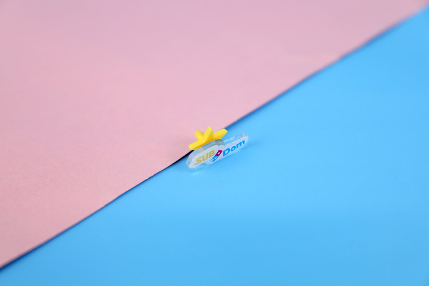 Sub / Dom Acrylic Pin | 1" Die Cut Acrylic Pin
