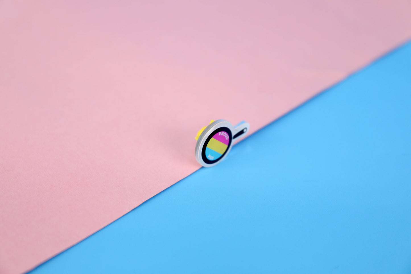 Proud Pan Acrylic Pin | 1" Die Cut Acrylic Pin