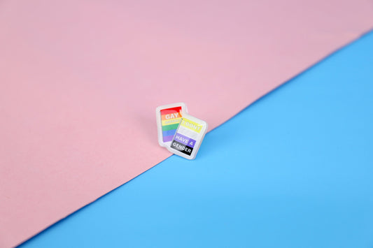 Agenda? I Don't Even Have A Gender (Non-Binary) Acrylic Pin | 1" Die Cut Acrylic Pin