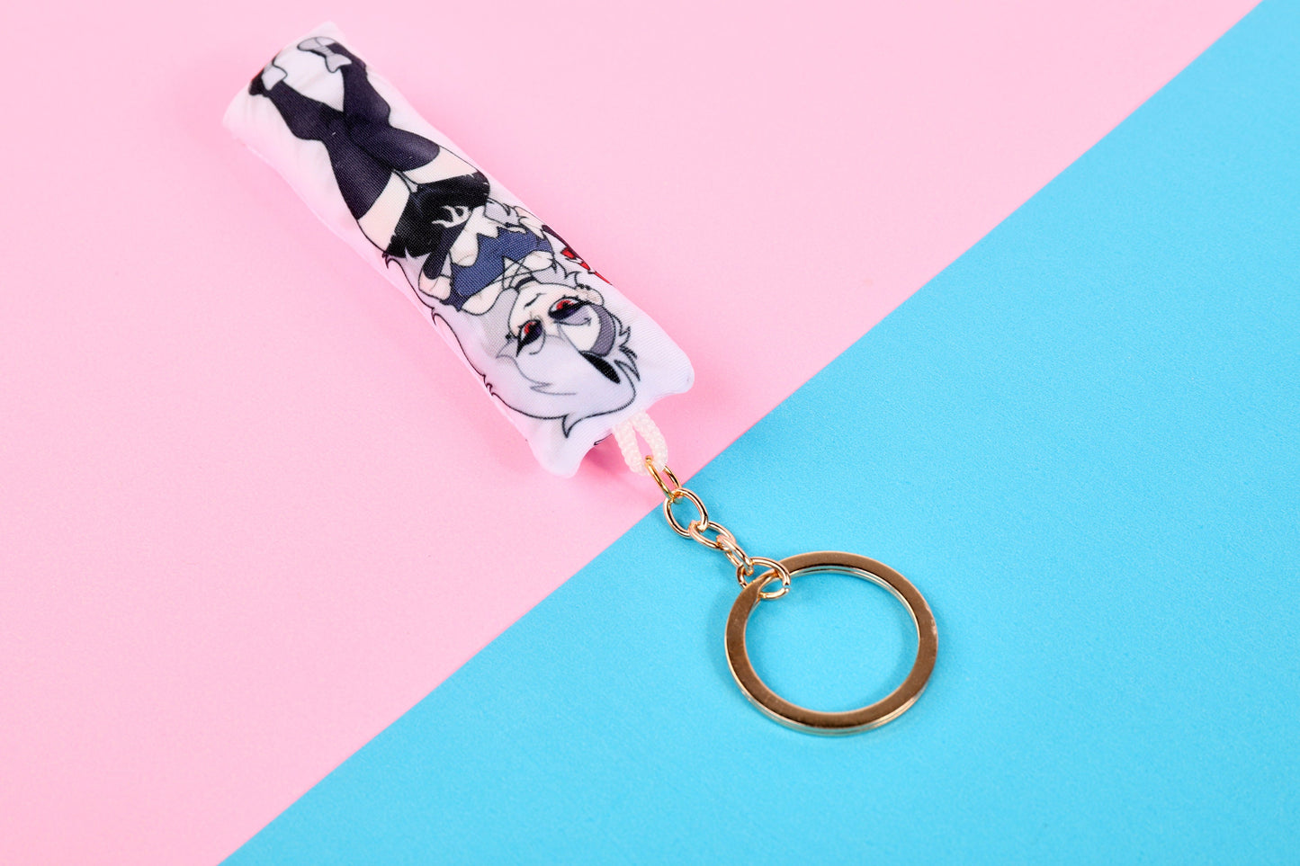 Helluva Boss Human Loona Mini Dakimakura Keychain | 11x3cm Two Way Tricot Daki Keyhain
