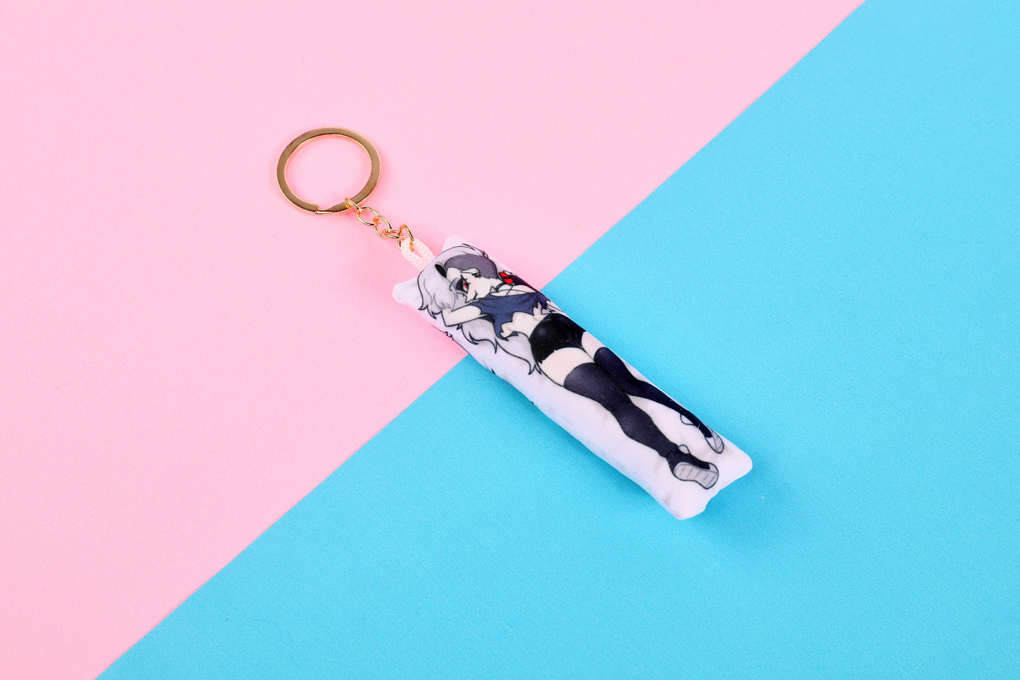 Helluva Boss Human Loona Mini Dakimakura Keychain | 11x3cm Two Way Tricot Daki Keyhain