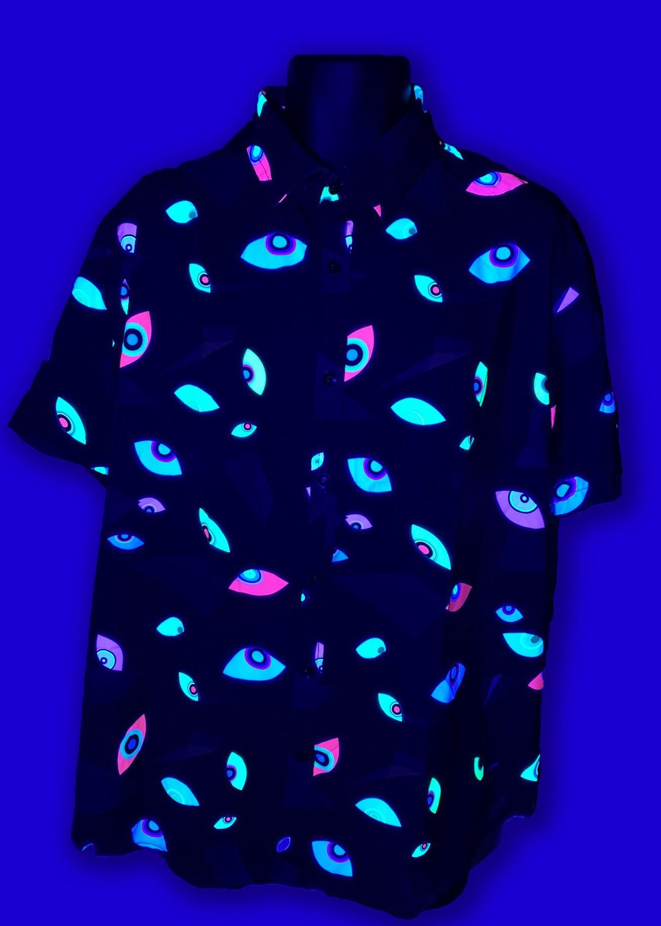 The Amazing Digital Circus Inspired Abstraction Button Shirt