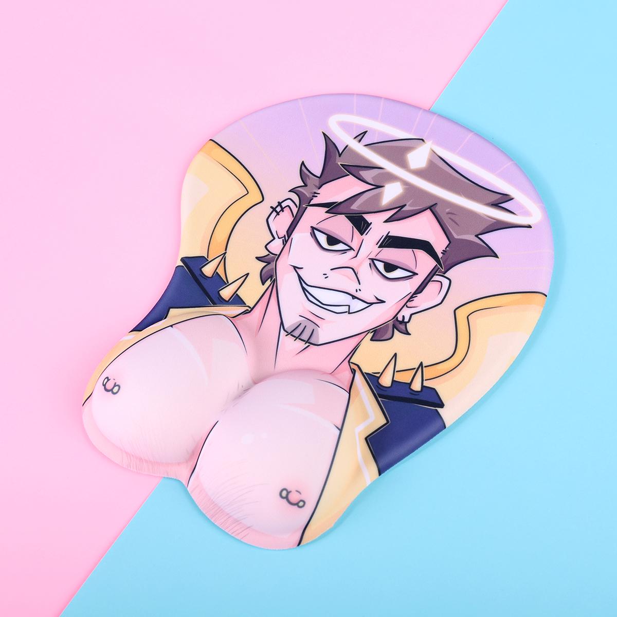 Hazbin Hotel Human Adam 3D Mousepad | 10 Inch 3D Mousepad with Wrist Support