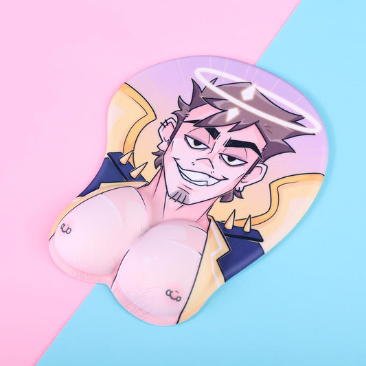 Hazbin Hotel Human Adam 3D Mousepad | 10 Inch 3D Mousepad with Wrist Support