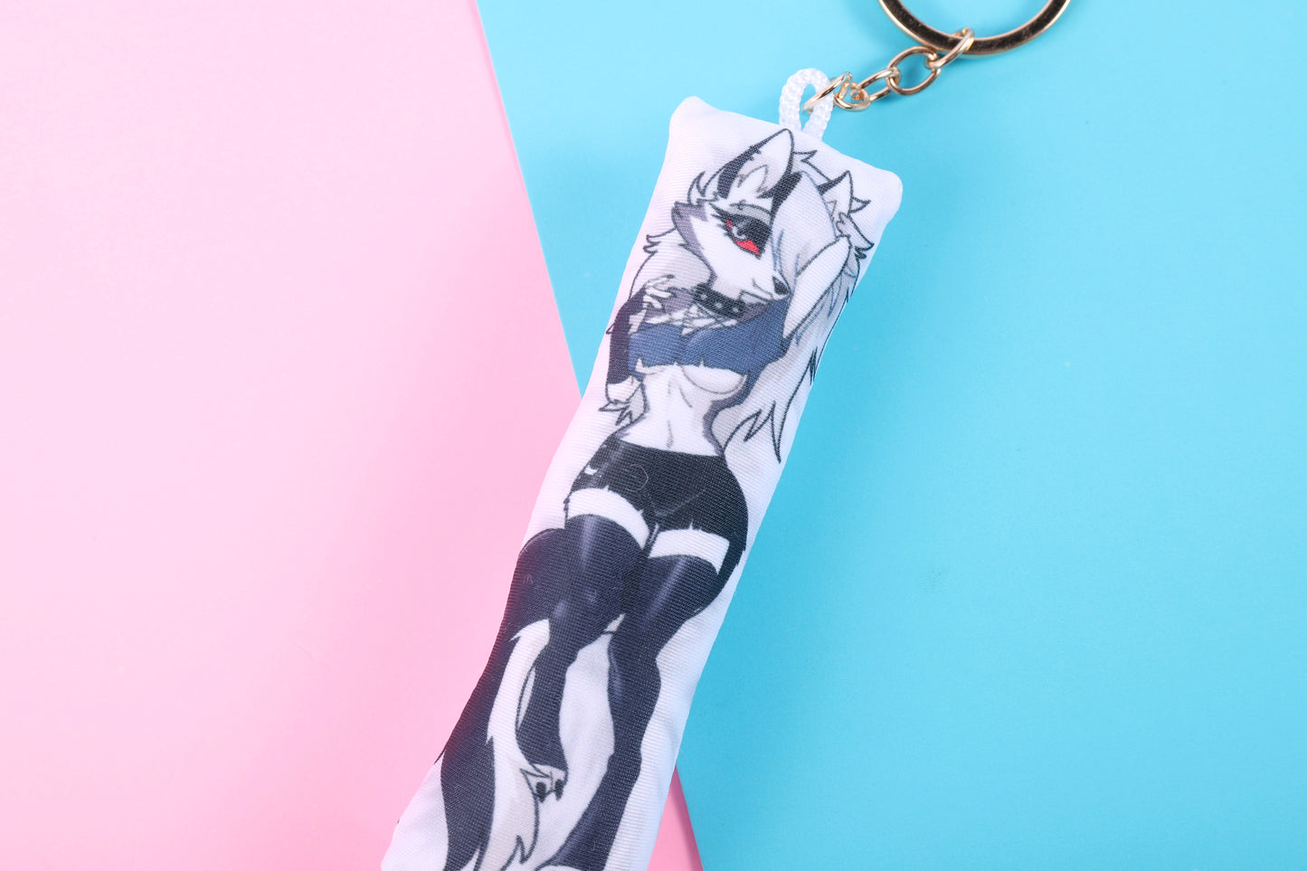 Helluva Boss Loona Mini Dakimakura Keychain |  11x3cm Two Way Tricot Daki Keyhain