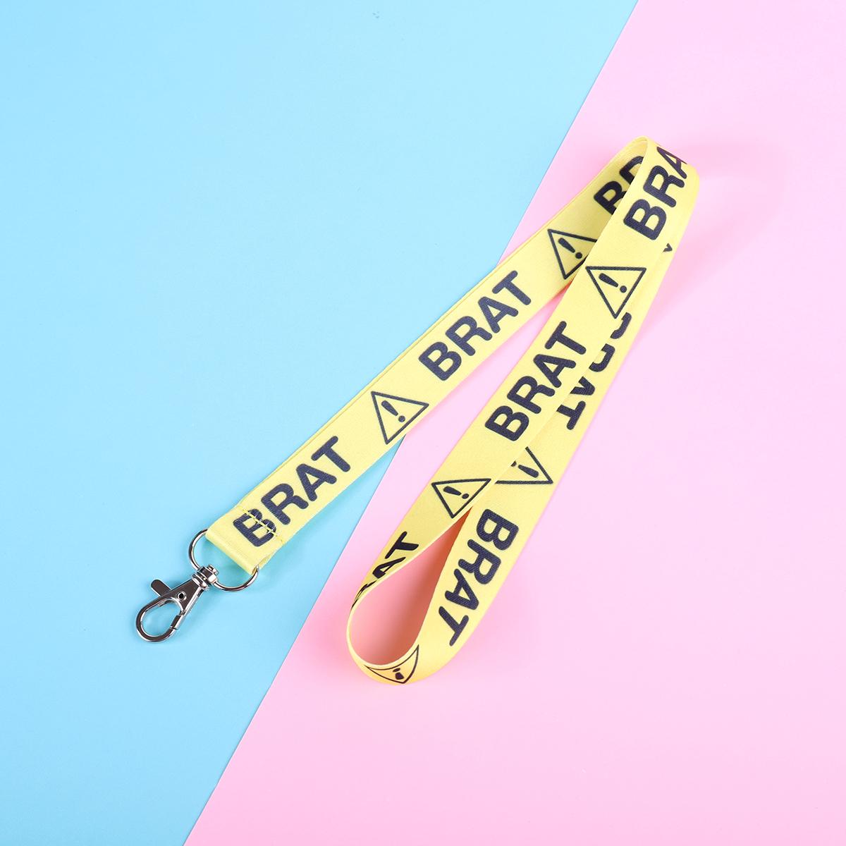 Warning Brat Lanyard | Double Sided Lanyard