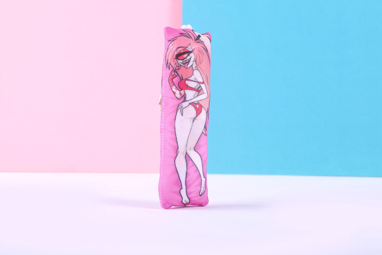 Hazbin Hotel Cherri Bomb Mini Dakimakura Keychain |  11x3cm Two Way Tricot Daki Keychain Body Pillow