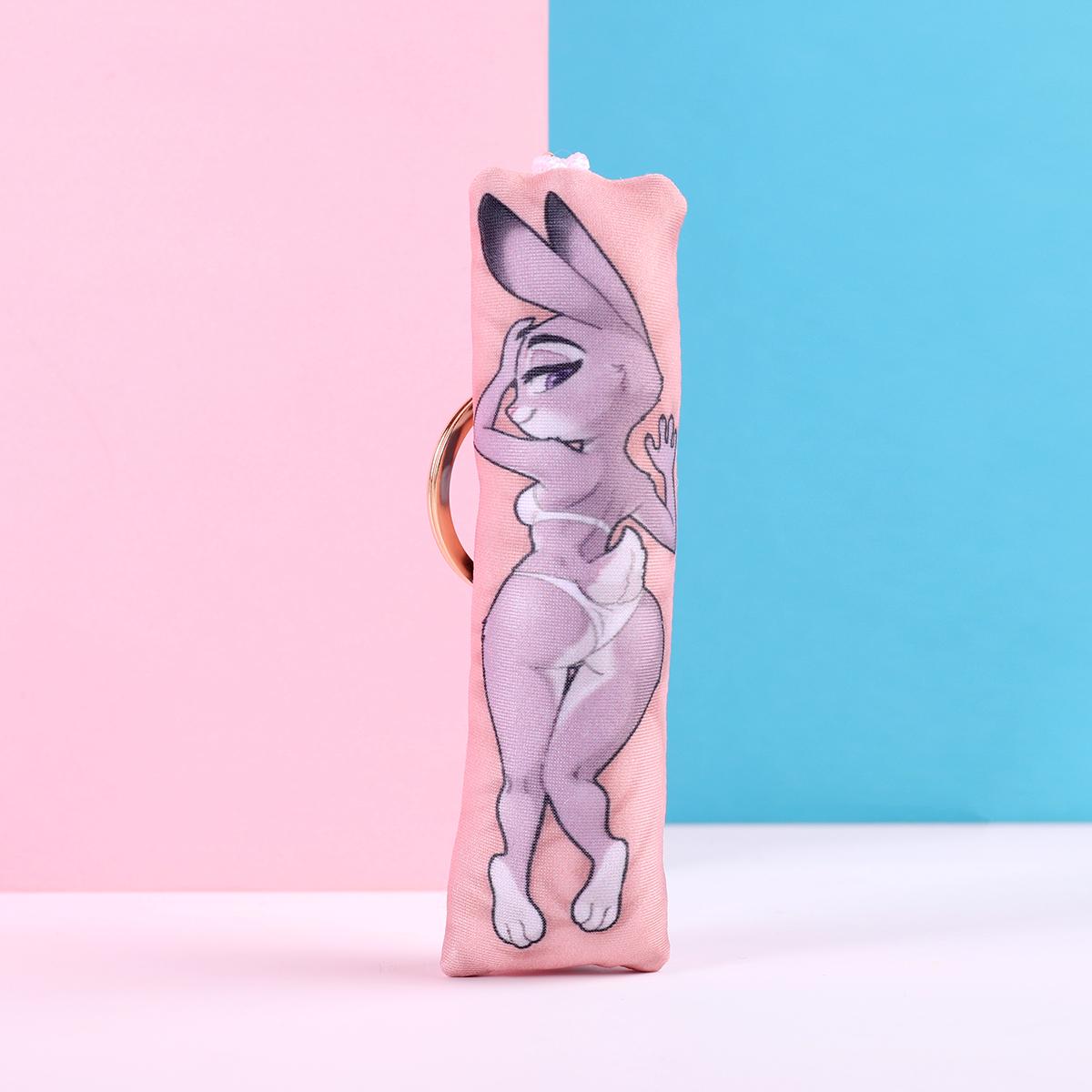 Zootopia Judy Hopps Mini Dakimakura Keychain |  11x3cm Two Way Tricot Daki Keychain Body Pillow
