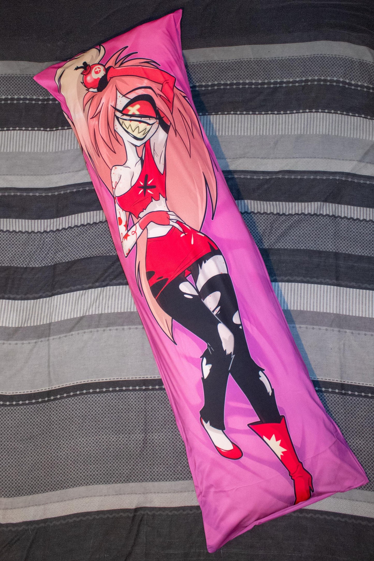 Hazbin Hotel Cherri Bomb Angel Dakimakura Pillowcase |  50x150cm Two Way Tricot Daki Body Pillow