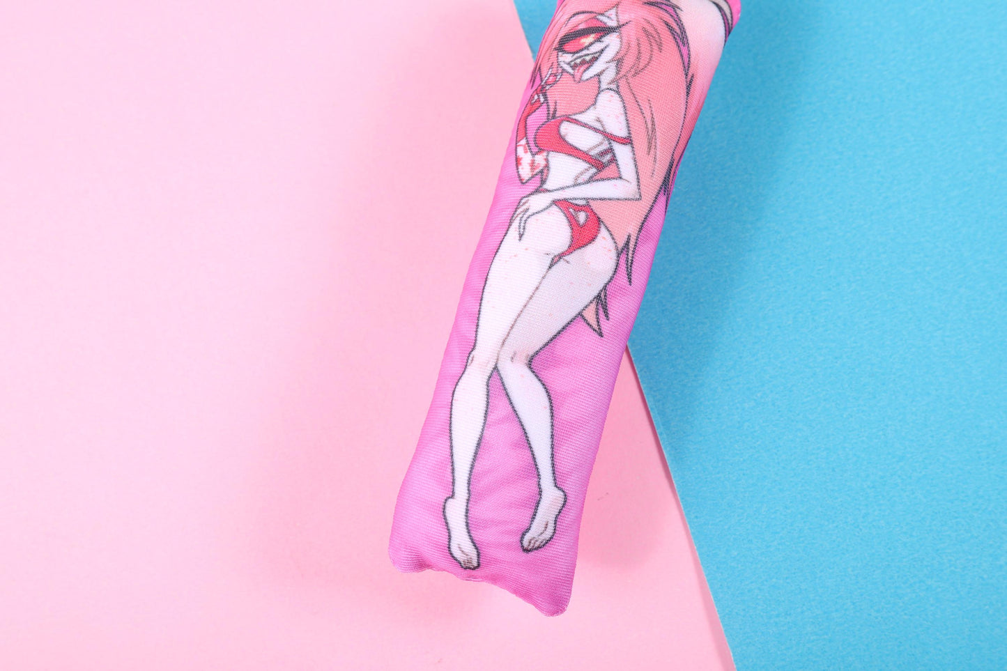Hazbin Hotel Cherri Bomb Mini Dakimakura Keychain |  11x3cm Two Way Tricot Daki Keychain Body Pillow