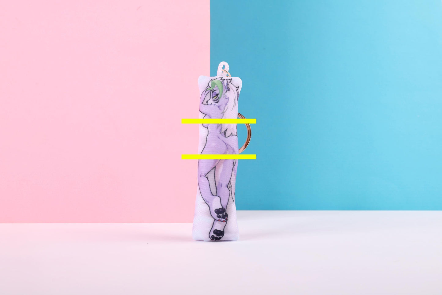 FNAF Roxanne Wolf Mature Mini Dakimakura Keychain |  11x3cm Two Way Tricot Daki Keychain