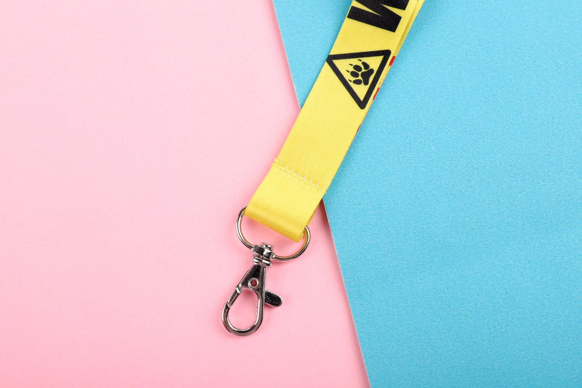 Caution Bite Risk Lanyard | Double Sided Lanyard