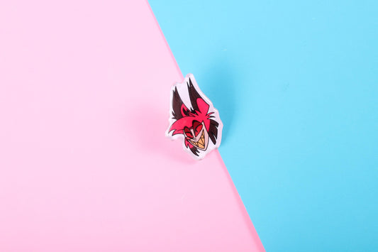 Hazbin Hotel Alastor Acrylic Pin | 1" Die Cut Acrylic Pin