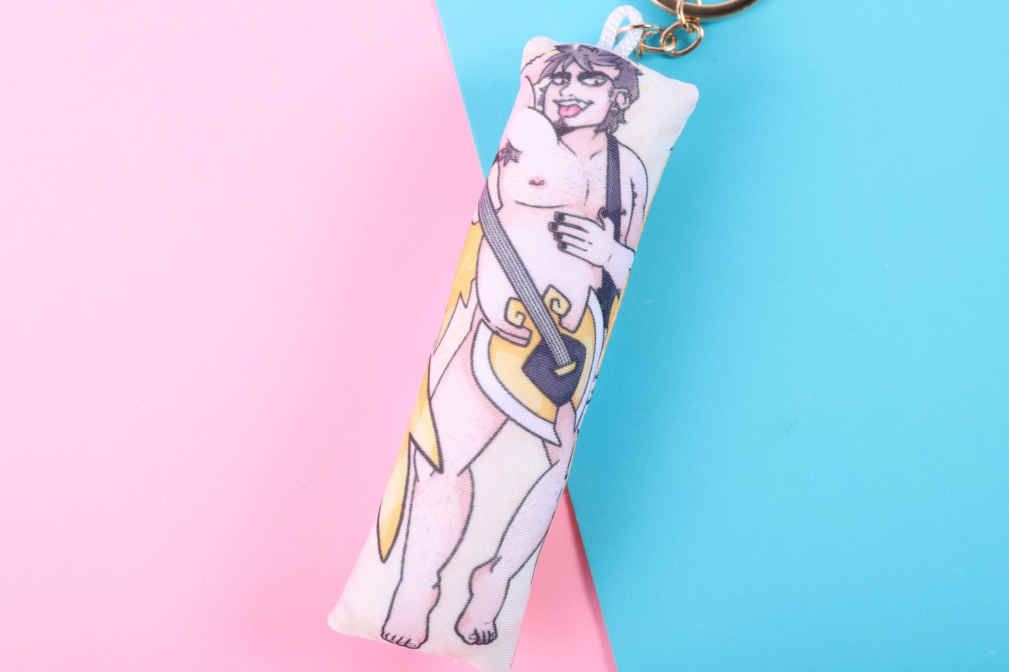 Hazbin Hotel Adam Mini Dakimakura Keychain |  11x3cm Two Way Tricot Body Pillow