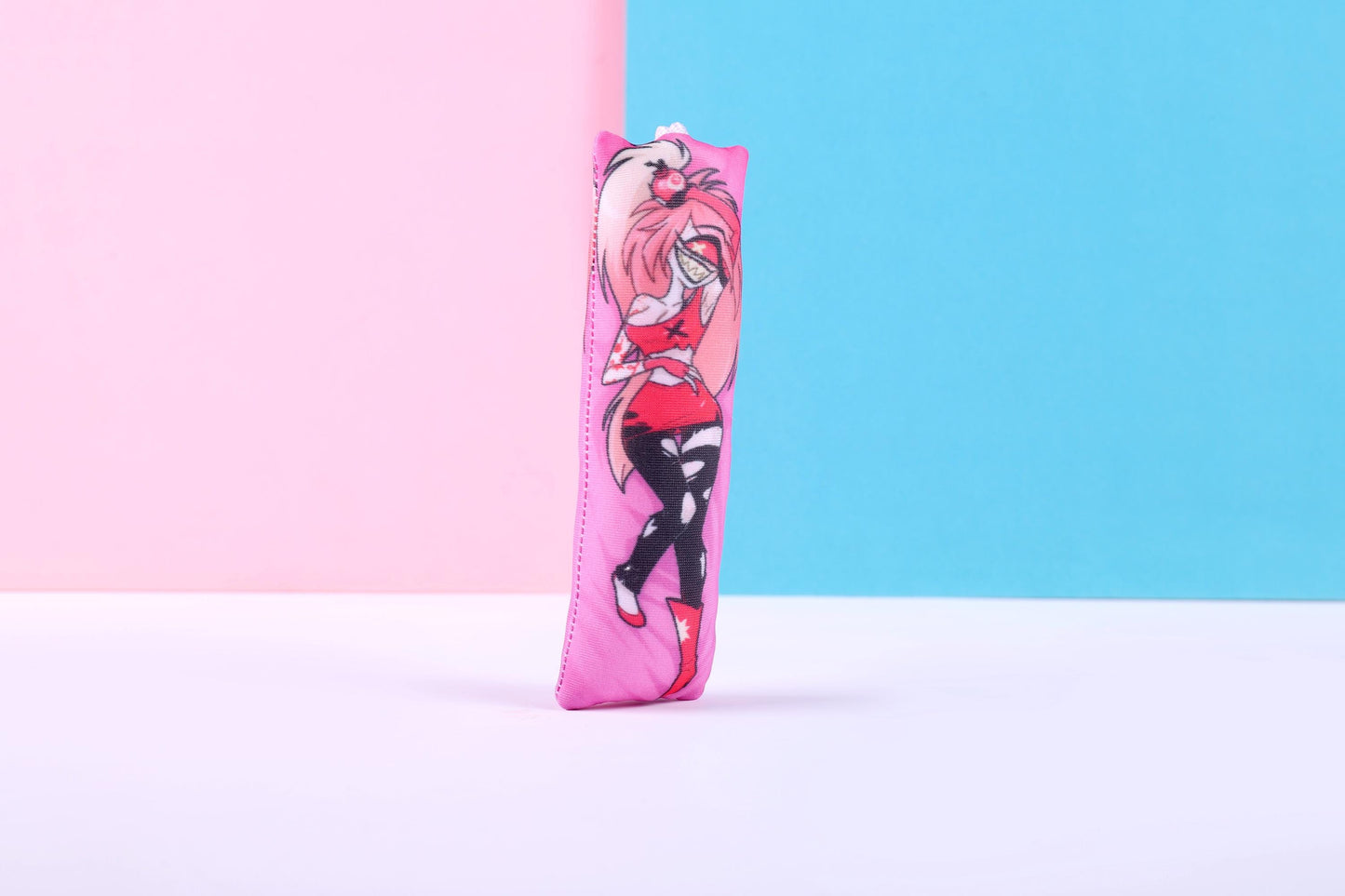 Hazbin Hotel Cherri Bomb Mini Dakimakura Keychain |  11x3cm Two Way Tricot Daki Keychain Body Pillow