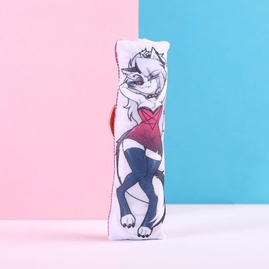 Helluva Boss Loona Dress / Laying Mini Dakimakura Keychain |  11x3cm Two Way Tricot Daki Keychain Body Pillow